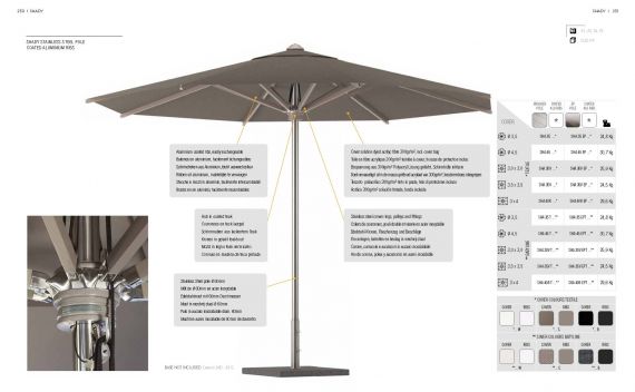 Garden Umbrella RB Stainless steel pole & aluminium ribs