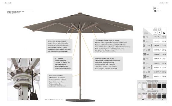 Garden Umbrella RB Aluminium pole & ribs