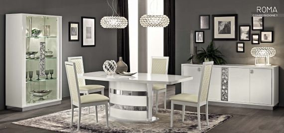 Comedor Camelgroup Roma BIANCO GLAMOUR Composición 1