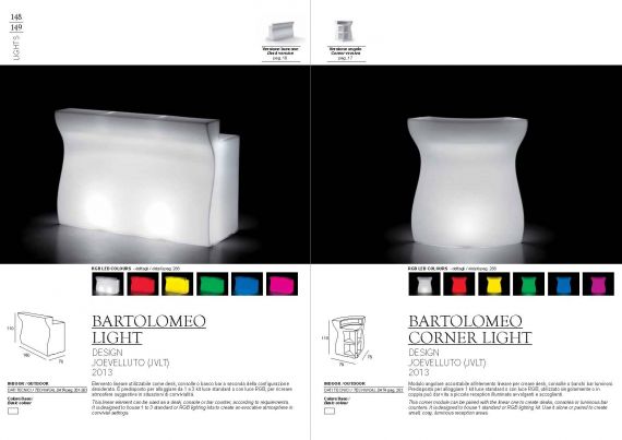 Bar Plust Collection serie BARTOLOMEO RGB LED
